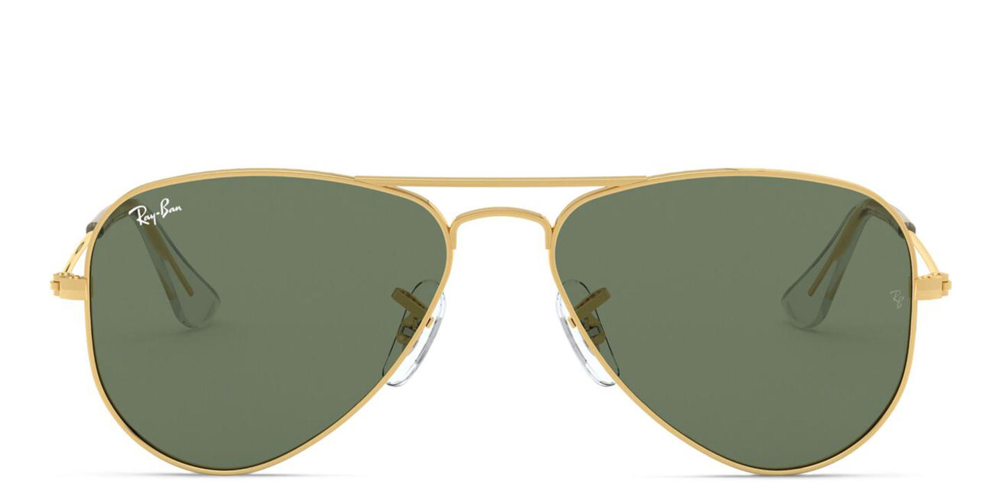 Ray-Ban Junior Kids Pilot Sunglasses in Polished Gold – Product Photo 0