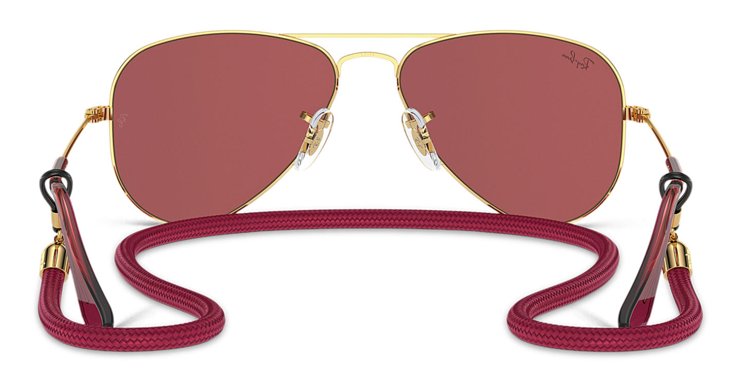 Ray-Ban Junior Kids Pilot Sunglasses in Gold – Product Photo 3