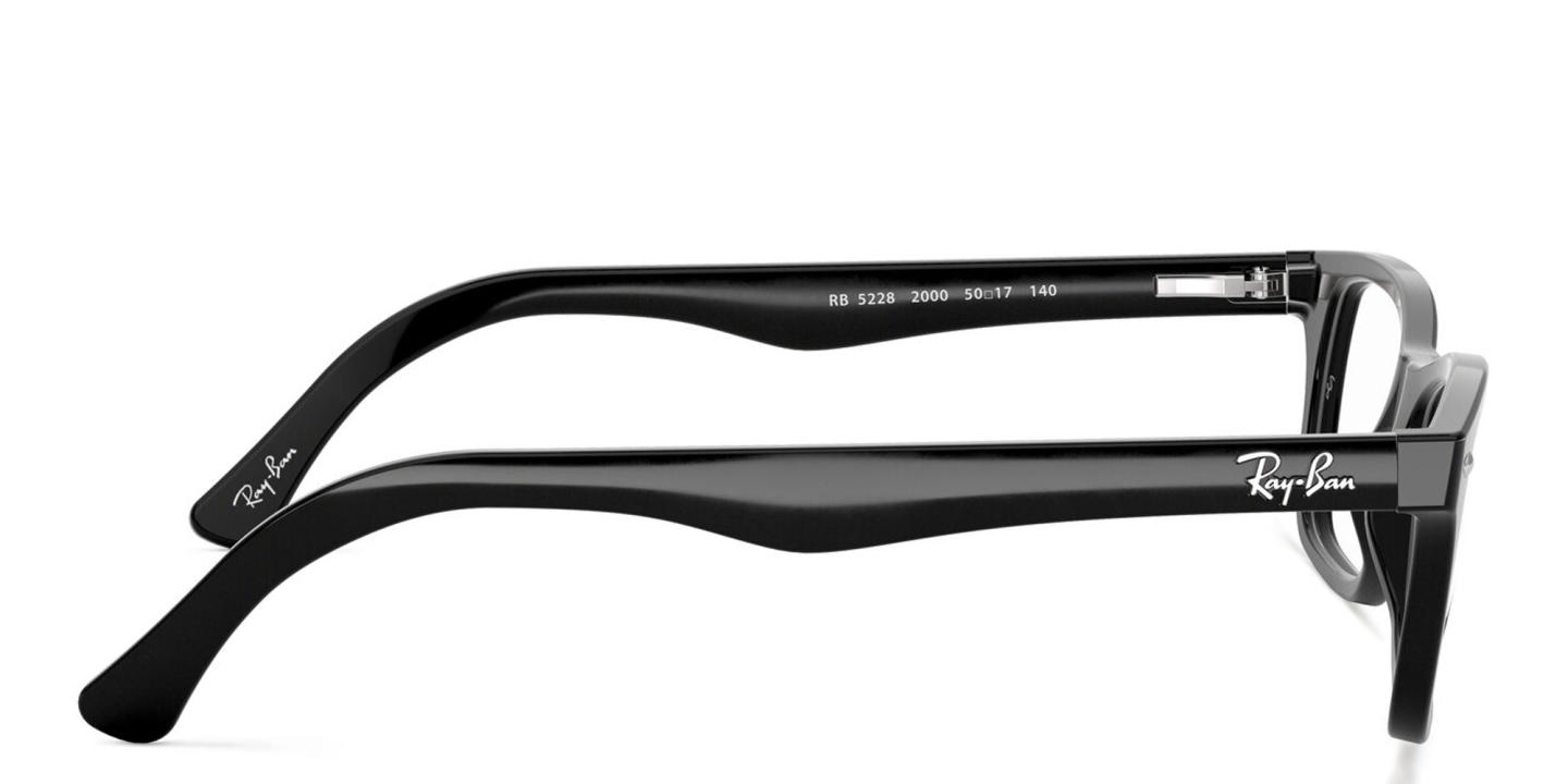 تسوق نظارة طبية بإطار مربع للجنسين راي بان بلون أسود أونلاين.