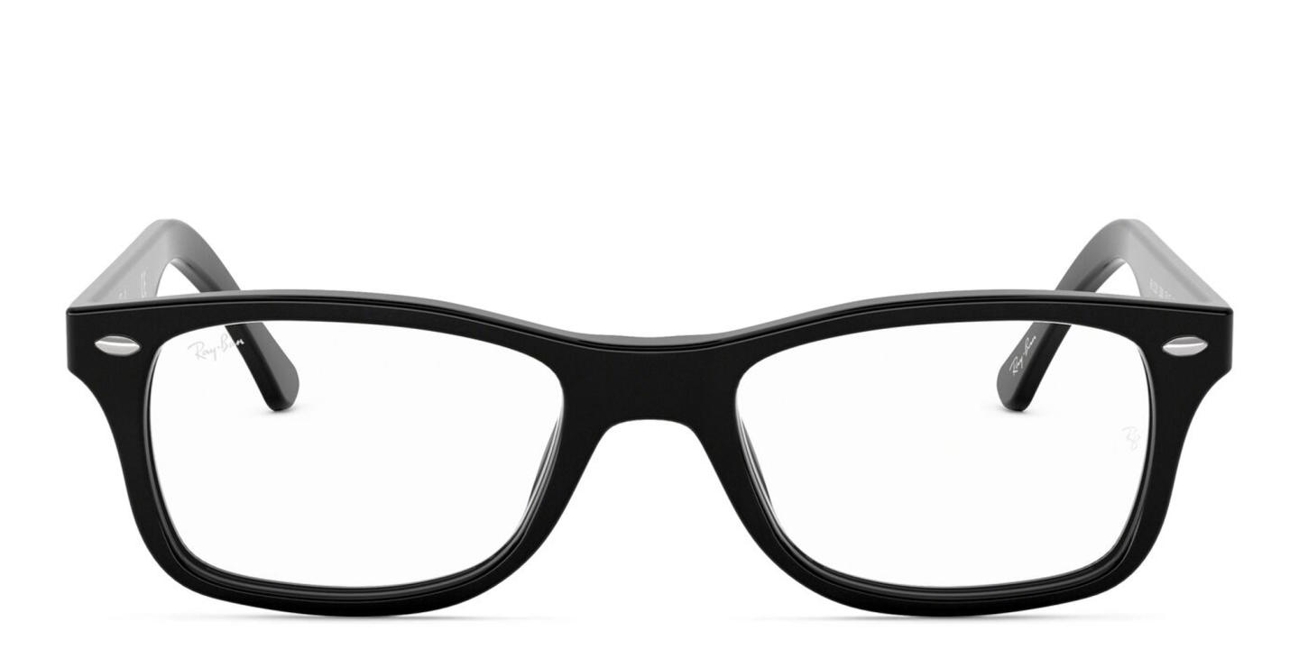 Shop Ray-Ban Unisex Square Eyeglasses in Black online.