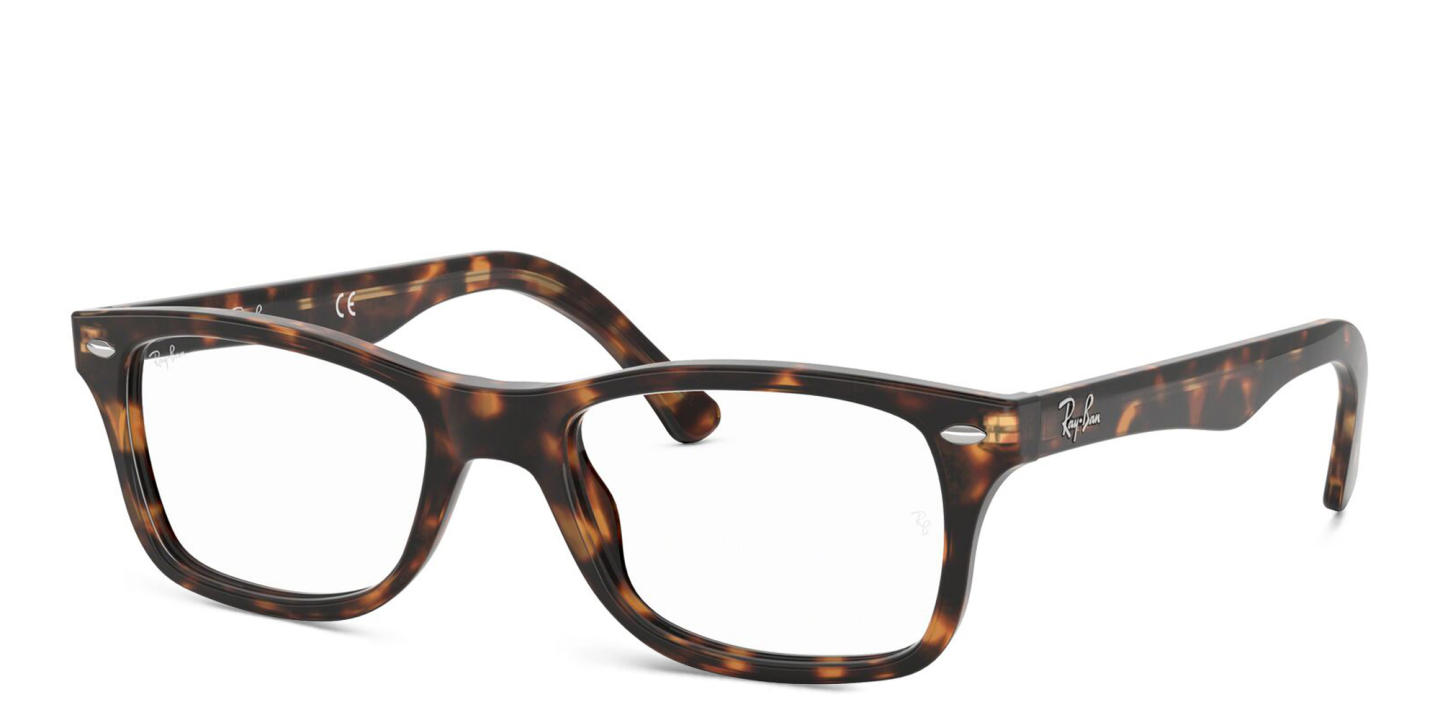 Ray-Ban Unisex Square Eyeglasses in Dark Havana – Product Photo 2