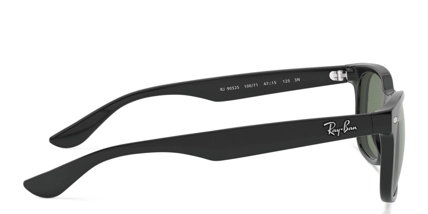 Ray-Ban Junior New Wayfarer Kids Square Sunglasses in Black – Product Photo 2