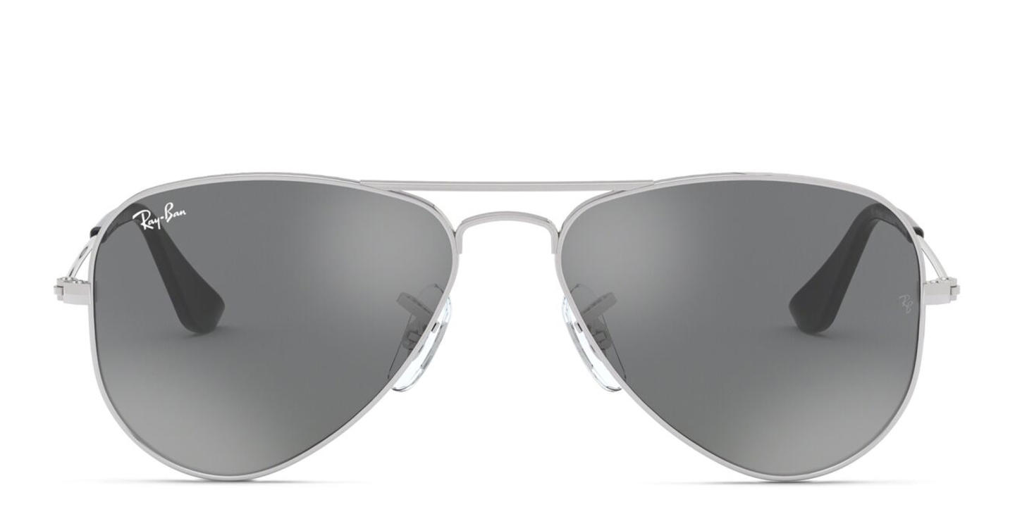 Ray-Ban Junior Kids Aviator Sunglasses in Silver – Product Photo 0