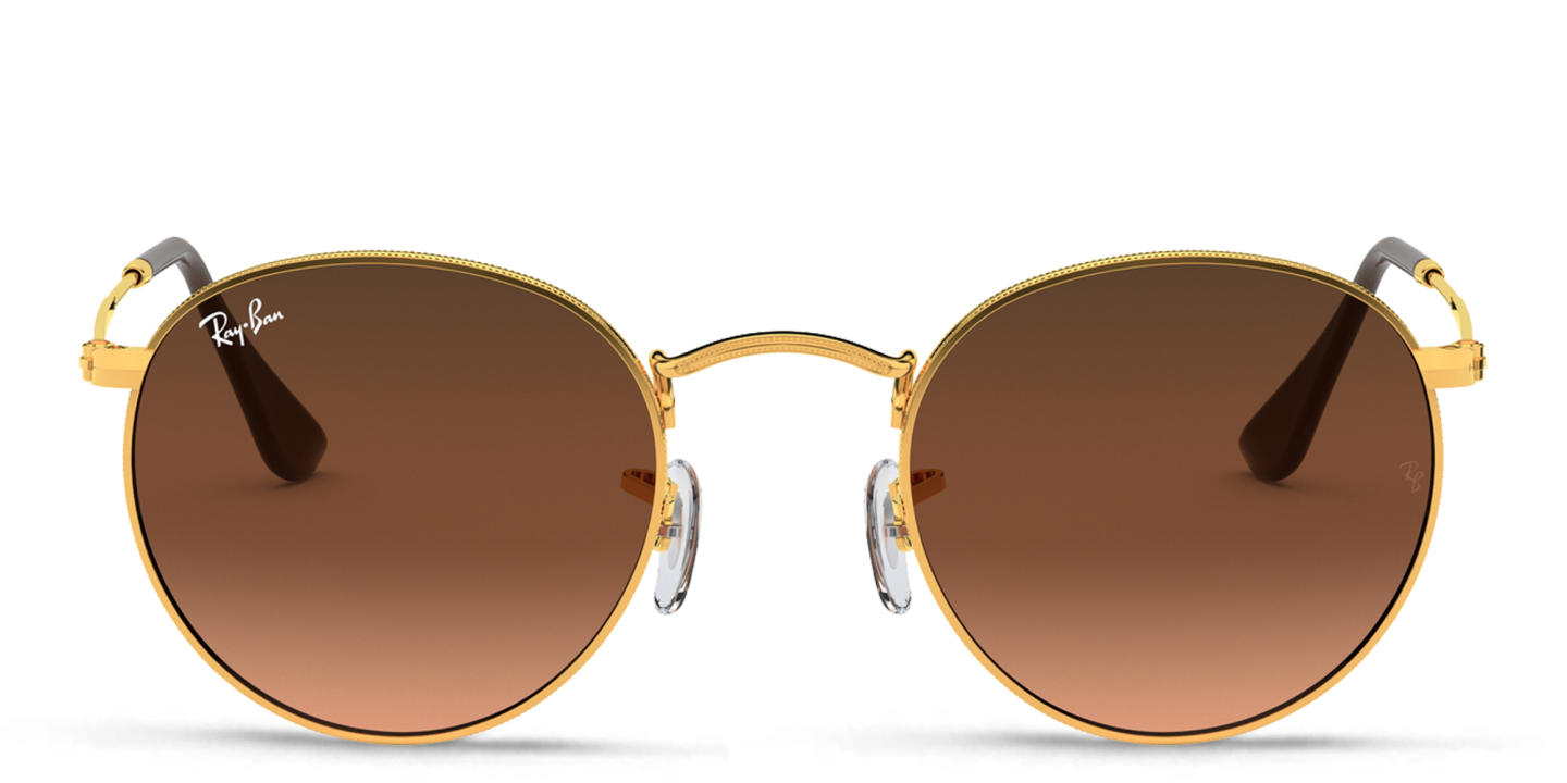 Ray-Ban Unisex Round Metal Sunglasses in Gold – Product Photo 0