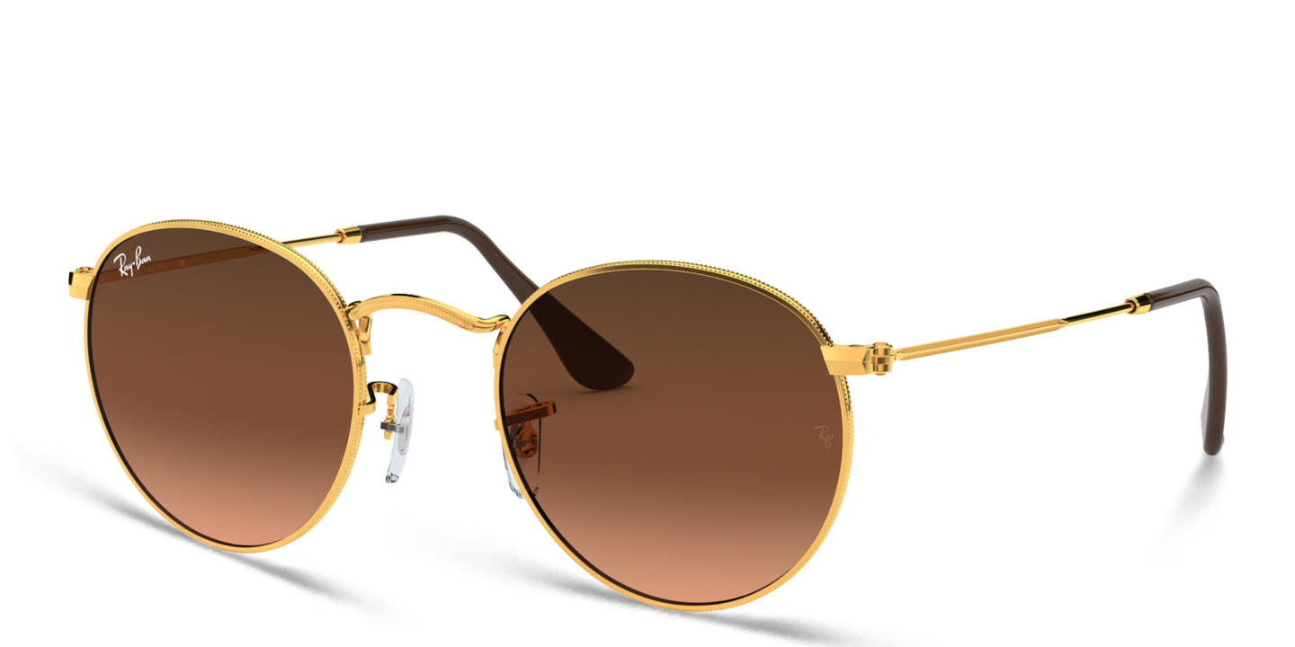 Ray-Ban Unisex Round Metal Sunglasses in Gold – Product Photo 1