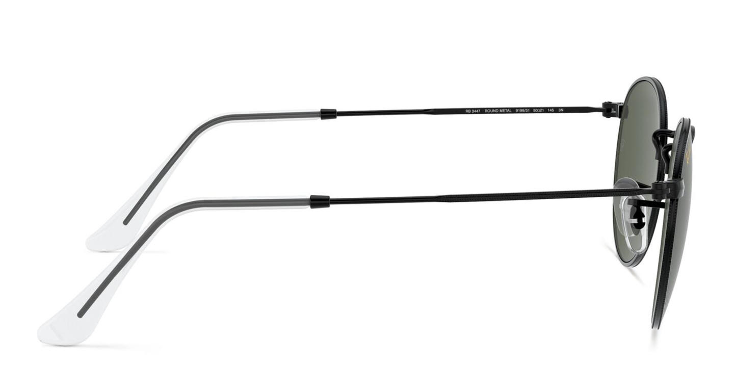 Ray-Ban Round Sunglasses in Metal in Black – Product Photo 3