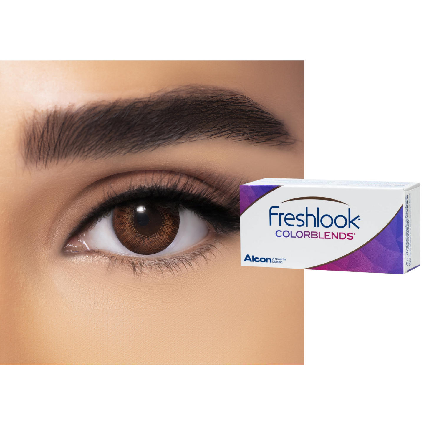 Freshlook COLORBLENDS Monthly Color Contact Lenses in Brown – Product Photo 0
