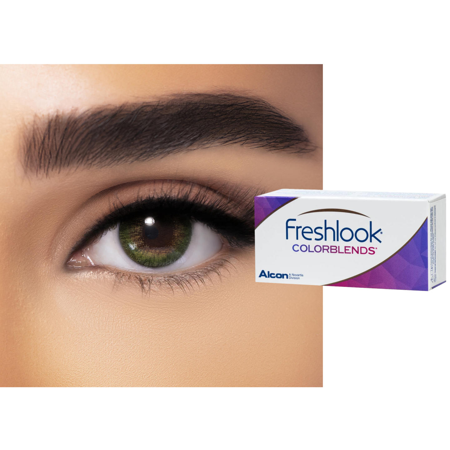 Shop Freshlook COLORBLENDS Monthly Color Contact Lenses - Green Blend in Green Blend online.