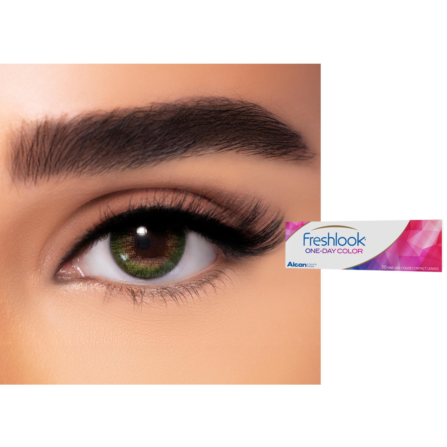 Shop Freshlook ONE-DAY COLOR Contact Lenses - Green in Green online.
