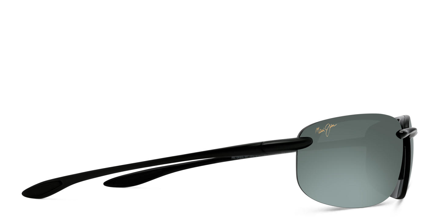 Maui Jim Ho'Okipa Unisex Rimless Wide Rectangle Sunglasses in Black – Product Photo 3