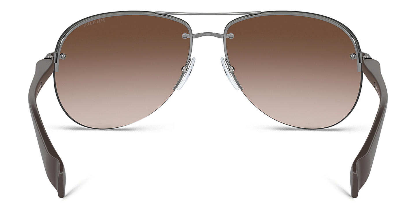 Prada Linea Rossa Rimless Wide Aviator Sunglasses in Black – Product Photo 3