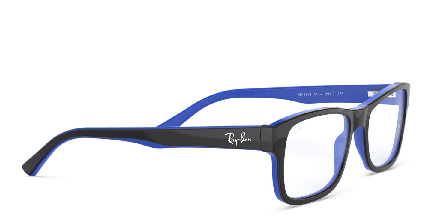Ray-Ban Unisex Rectangle Eyeglasses in Black – Product Photo 3