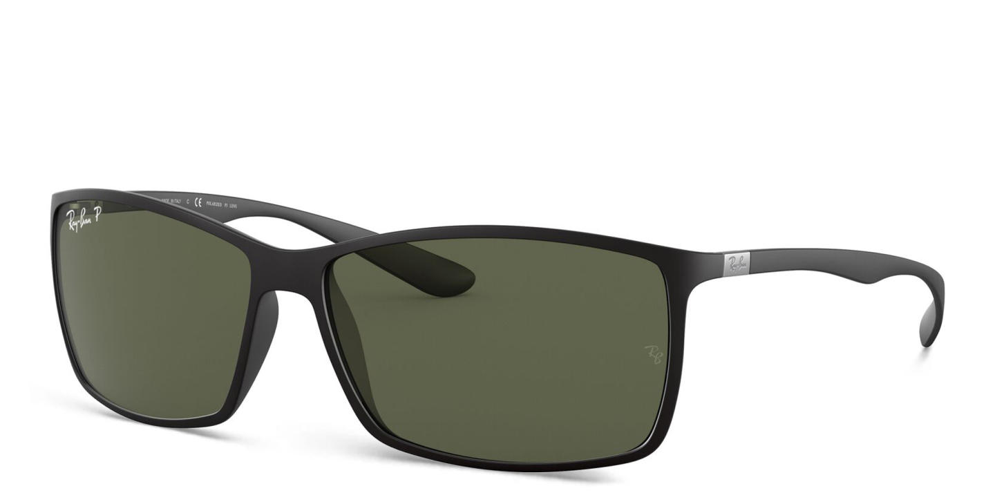 Shop Ray-Ban Liteforce Tech Rectangle Sunglasses in Black online.