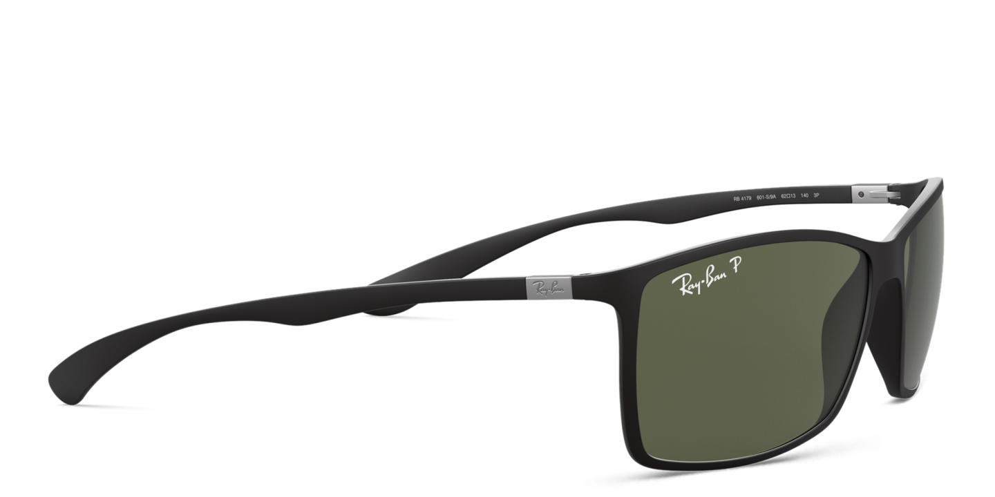 Shop Ray-Ban Liteforce Tech Rectangle Sunglasses in Black online.