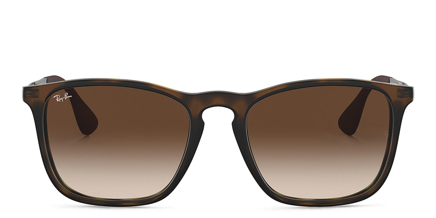 Shop Ray-Ban Chris Square Sunglasses in Black in Tortoise online.