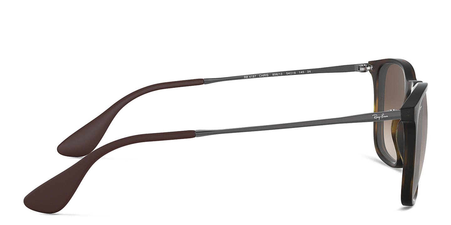 Ray-Ban Chris Square Sunglasses in Black in Tortoise – Product Photo 3