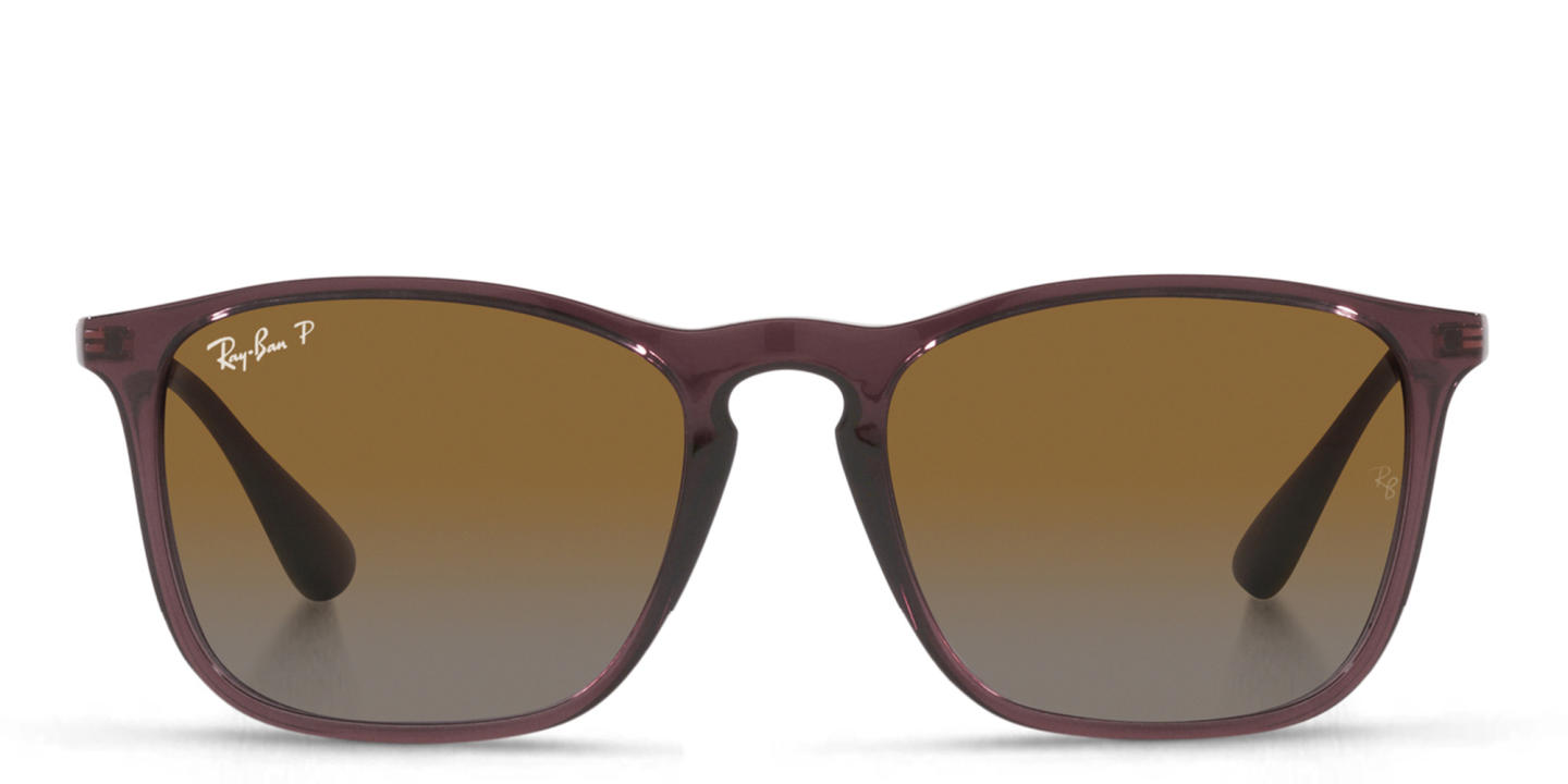 Ray-Ban Chris Square Sunglasses in Transparent Brown – Product Photo 0