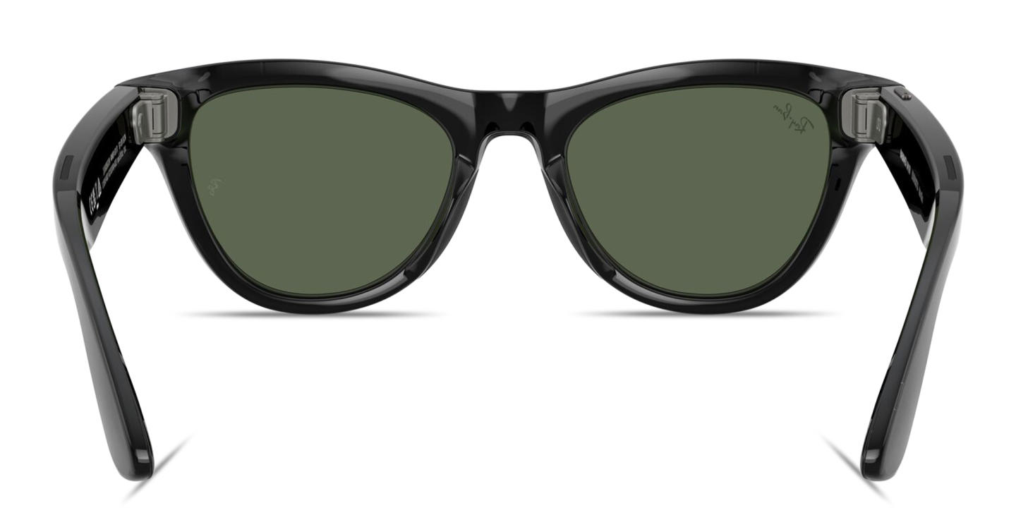 Shop Ray-Ban Meta Skyler Unisex Cat-Eye Sunglasses in Shiny Black online.