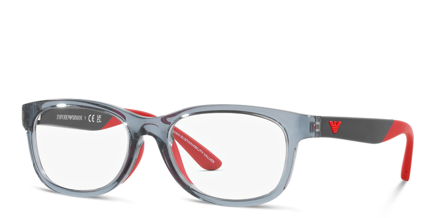 Emporio Armani Kids Pillow Eyeglasses in Grey – Product Photo 1