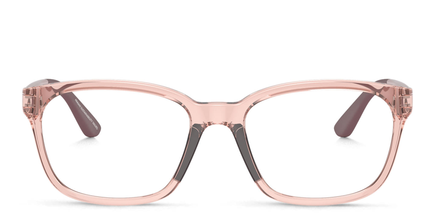 Emporio Armani Junior Kids Pillow Eyeglasses in Transparent Pink – Product Photo 0