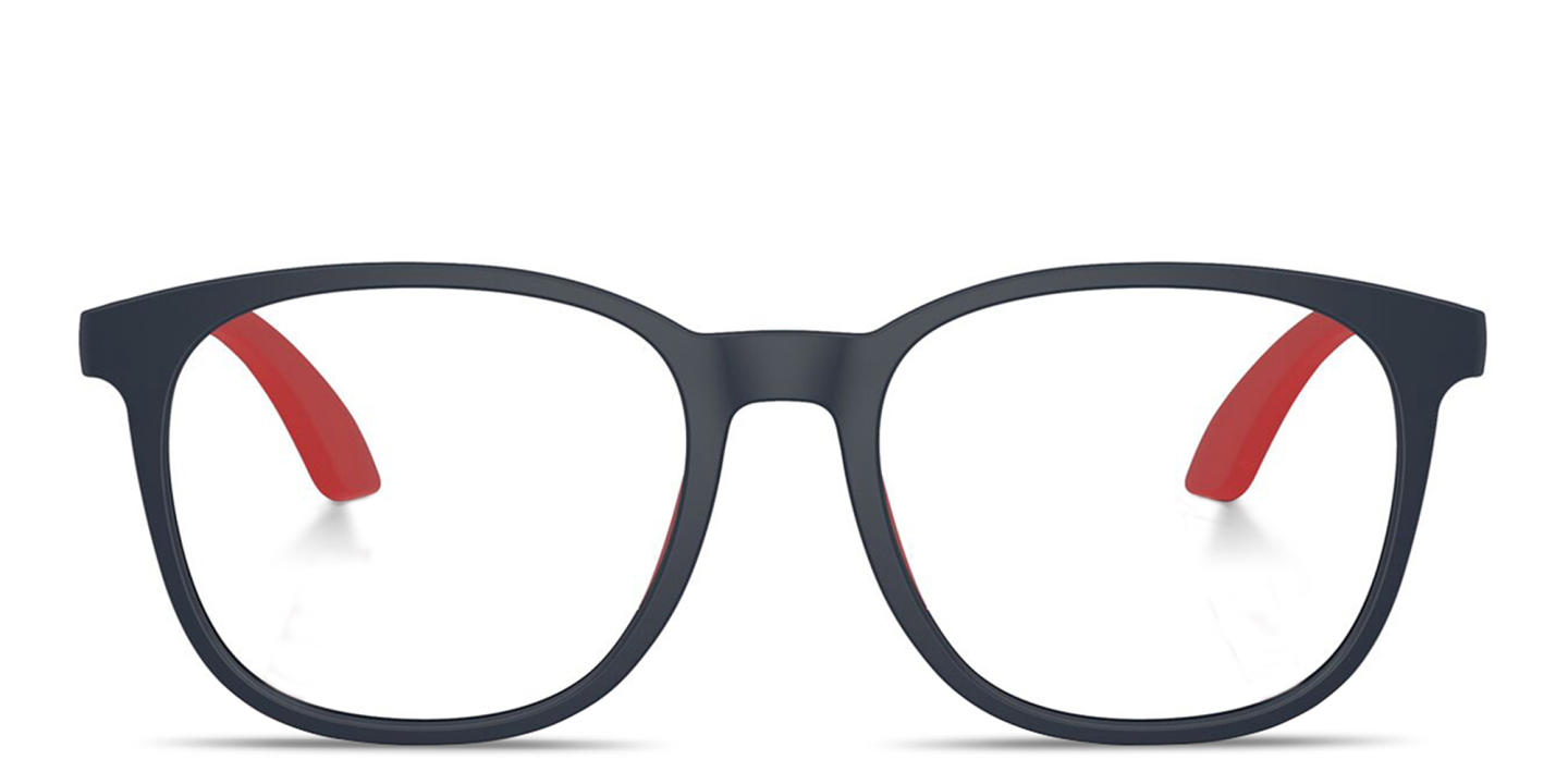 Shop Emporio Armani Kids Panthos Eyeglasses in Blue online.
