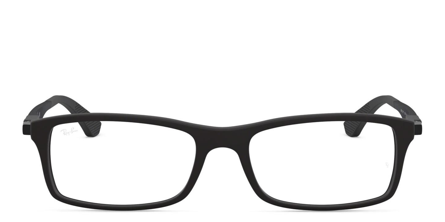 Ray-Ban Optics Unisex Rectangle Eyeglasses in Black – Product Photo 0