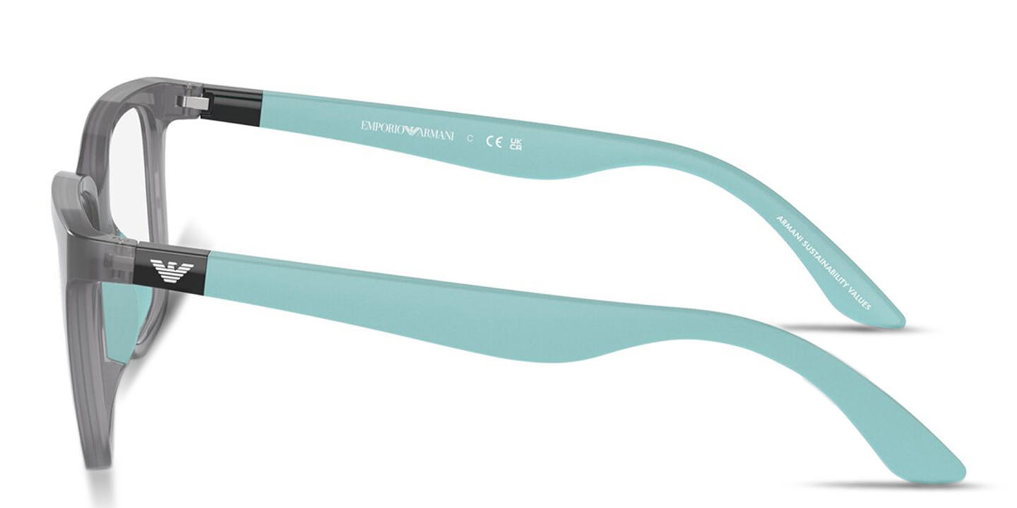 Emporio Armani Kids Pillow Eyeglasses in Transparent Black – Product Photo 2