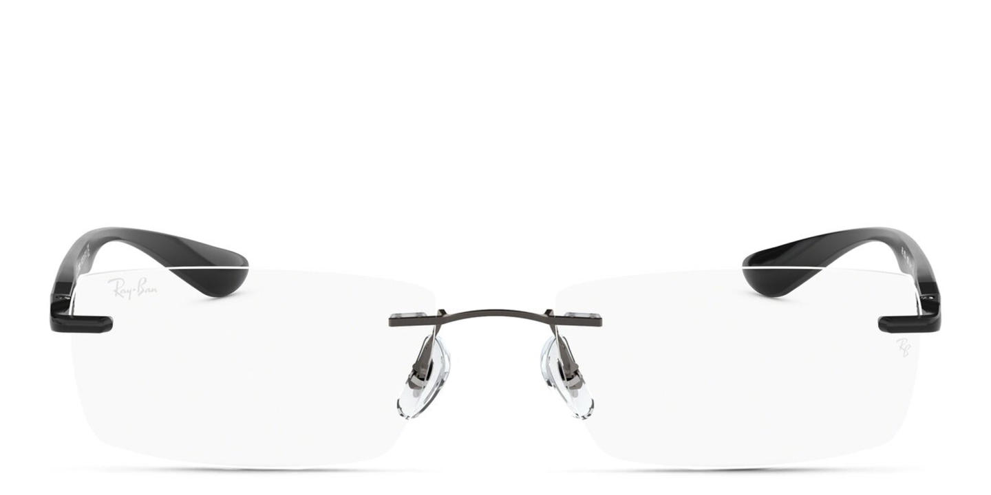 Ray-Ban Optics Unisex Rectangle Eyeglasses in Gunmetal – Product Photo 0