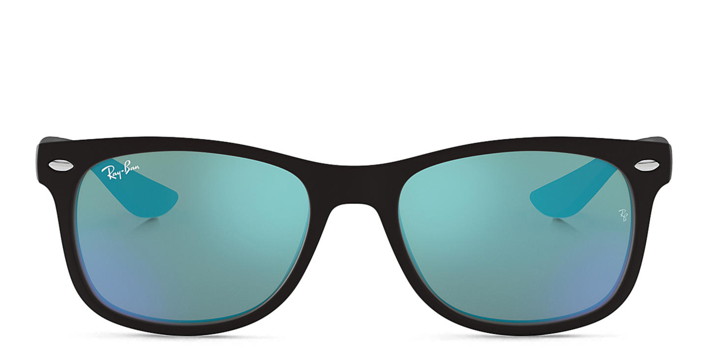 Ray-Ban Junior Kids New Wayfarer Square Sunglasses in Semi-Matte Black – Product Photo 0