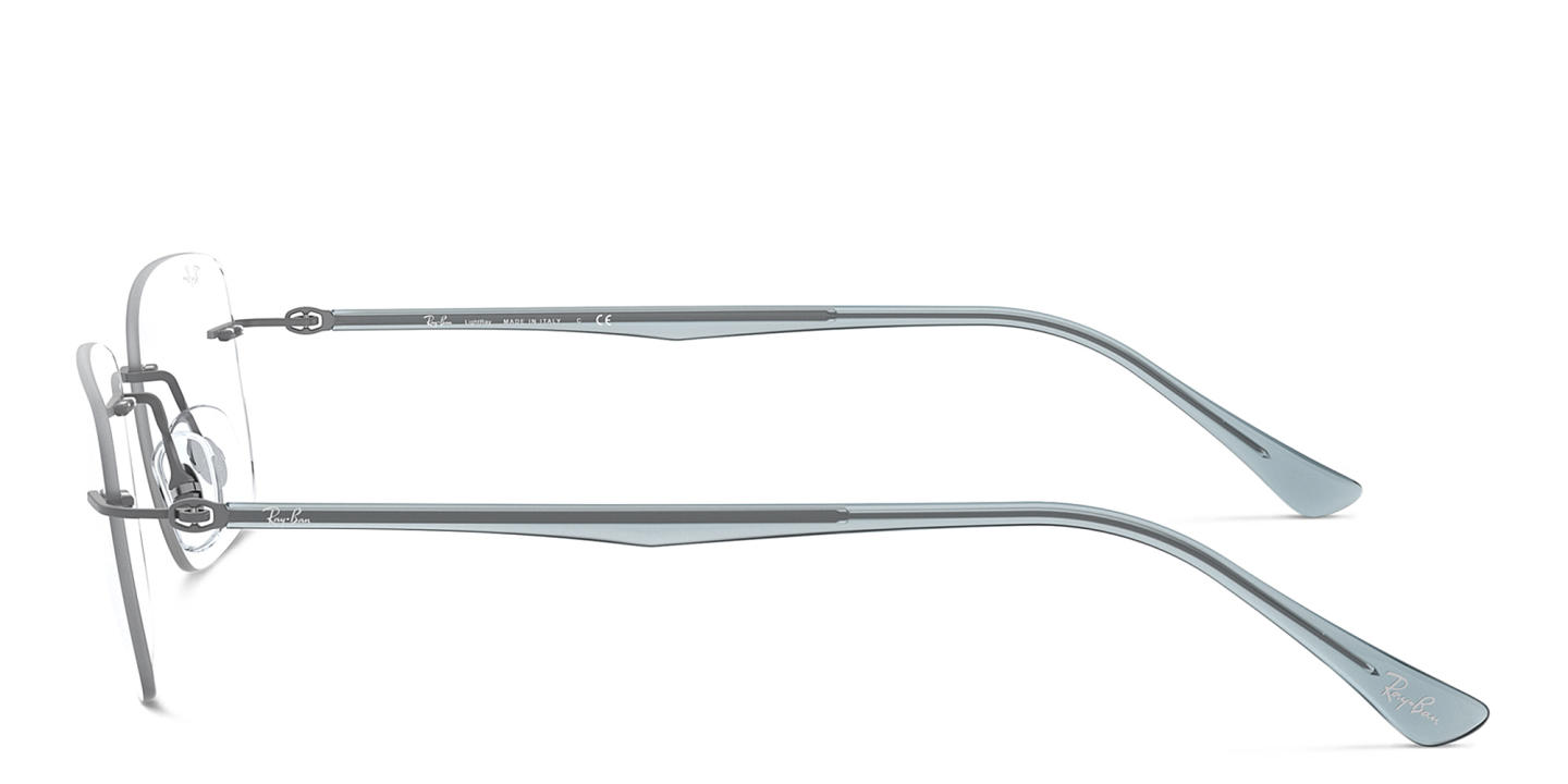 Ray-Ban Optics Rimless Rectangle Eyeglasses in Gunmetal – Product Photo 2