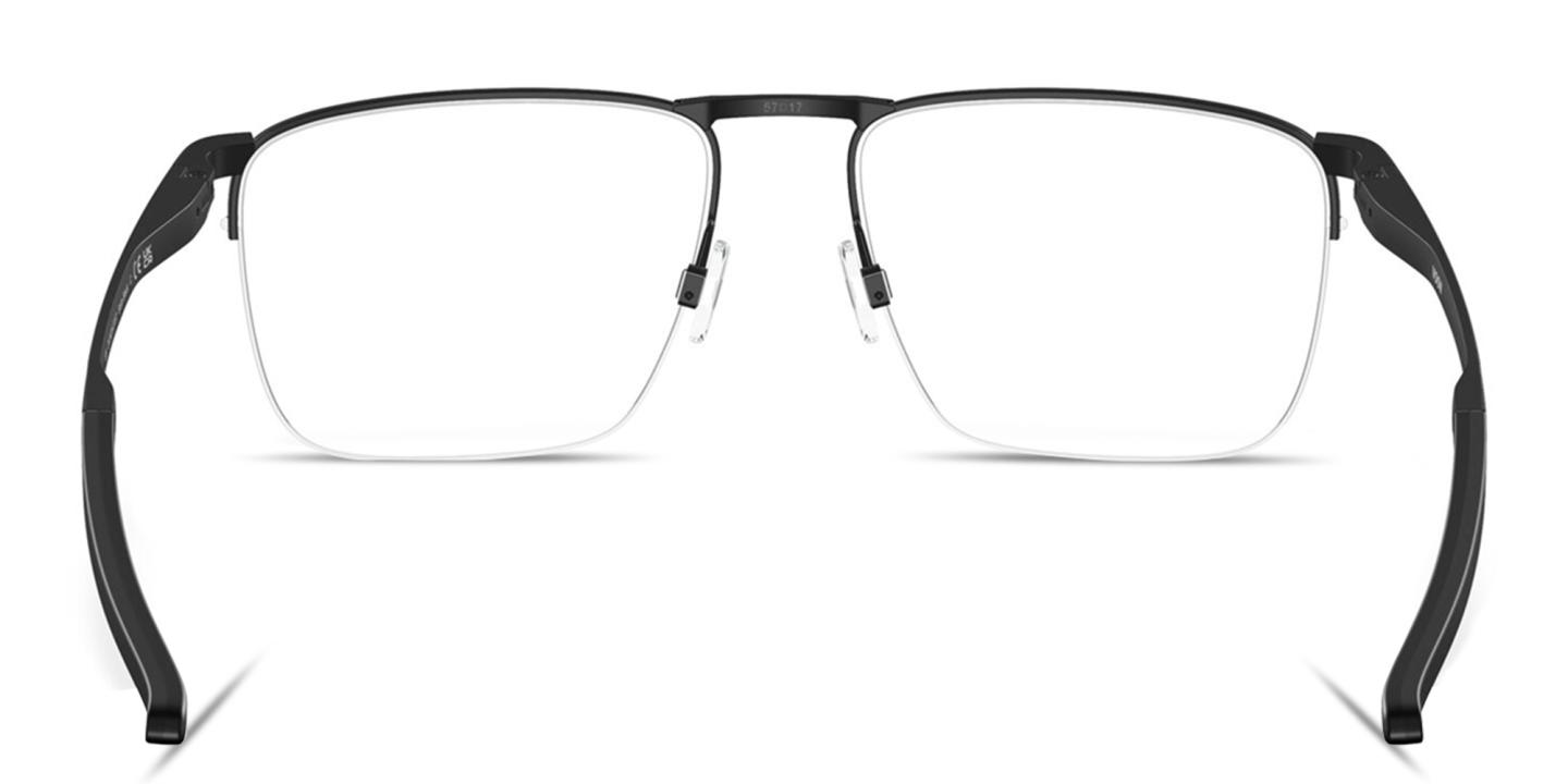 Oakley Voon Wide Half-Rim Square Eyeglasses in Black – Product Photo 3