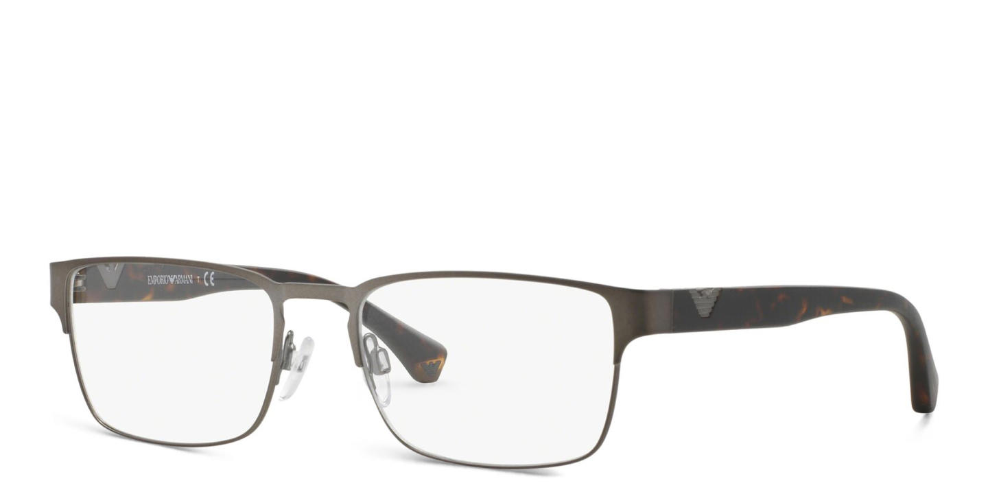 Emporio Armani Rectangle Eyeglasses in Matte Gunmetal – Product Photo 1