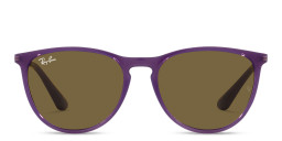 Ray-Ban Junior Kids Erika Panthos Sunglasses in Opal Violet/Dark Brown – Product Photo 3
