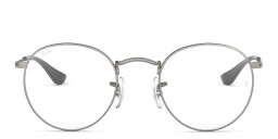 Shop Ray-Ban Round Metal Optics Eyeglasses in Ruthenium online.
