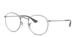 Shop Ray-Ban Round Metal Optics Eyeglasses in Ruthenium online.