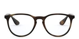 Shop Ray-Ban Erika Round Eyeglasses in Havana online.