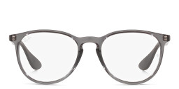 Ray-Ban Erika Optics Round Eyeglasses in Transparent Grey – Product Photo 4