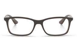 Ray-Ban Unisex Rectangle Eyeglasses in Transparent Brown – Product Photo 1