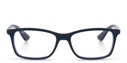 Ray-Ban Unisex Rectangle Eyeglasses in Transparent Blue – Product Photo 1