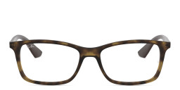 Shop Ray-Ban Optics Unisex Rectangle Eyeglasses in Havana online.