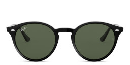 Ray-Ban Unisex Round Sunglasses in Black/Dark Green – Product Photo 3