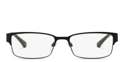 Shop Emporio Armani Unisex Rectangle Eyeglasses in Black online.