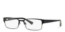 Shop Emporio Armani Unisex Rectangle Eyeglasses in Black online.