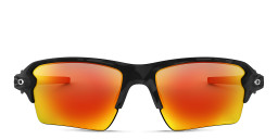 Shop Oakley Flak 2.0 XL Half-Rim Rectangle Sunglasses in Black Camo online.