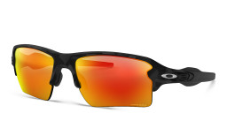 Shop Oakley Flak 2.0 XL Half-Rim Rectangle Sunglasses in Black Camo online.