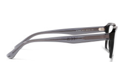 Emporio Armani Wide Rectangle Eyeglasses in Shiny Black – Product Photo 4