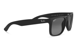Shop Ray-Ban Justin Square Sunglasses in Black online.