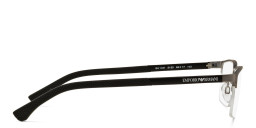 Shop Emporio Armani Half Rim Wide Rectangle Eyeglasses in Gunmetal online.