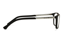 Emporio Armani Rectangle Eyeglasses in Rubber Black – Product Photo 4