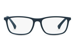 Emporio Armani Rectangle Eyeglasses in Blue – Product Photo 3